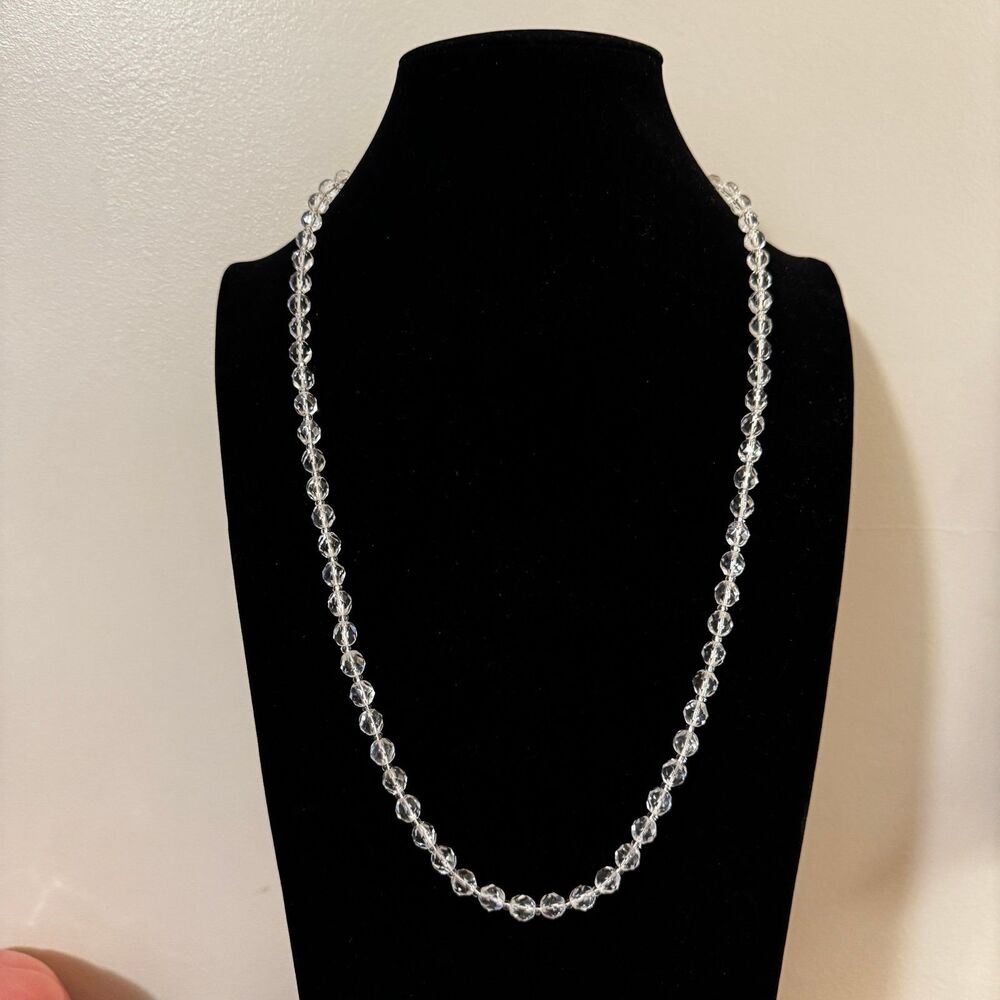 Clear Acrylic Bead Necklace [Jewelry 022]